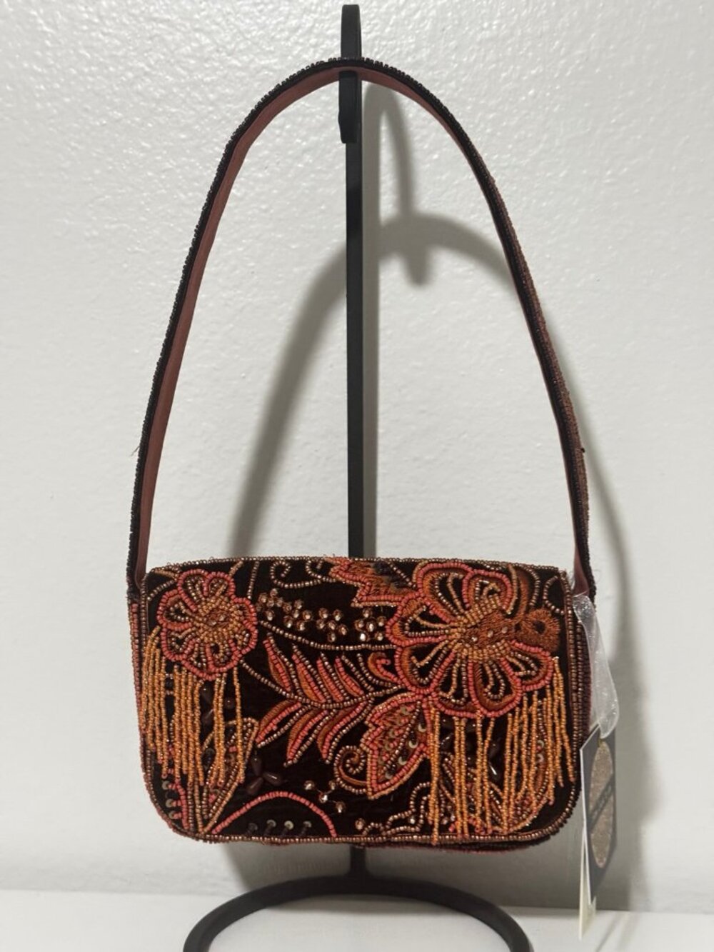 Fall Floral Beaded Bag
